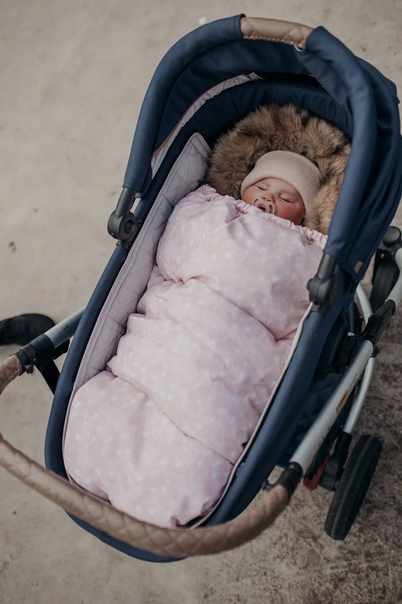Baby Luno Baby Luno Nordic Footmuff Pram Liner - Pink Feather