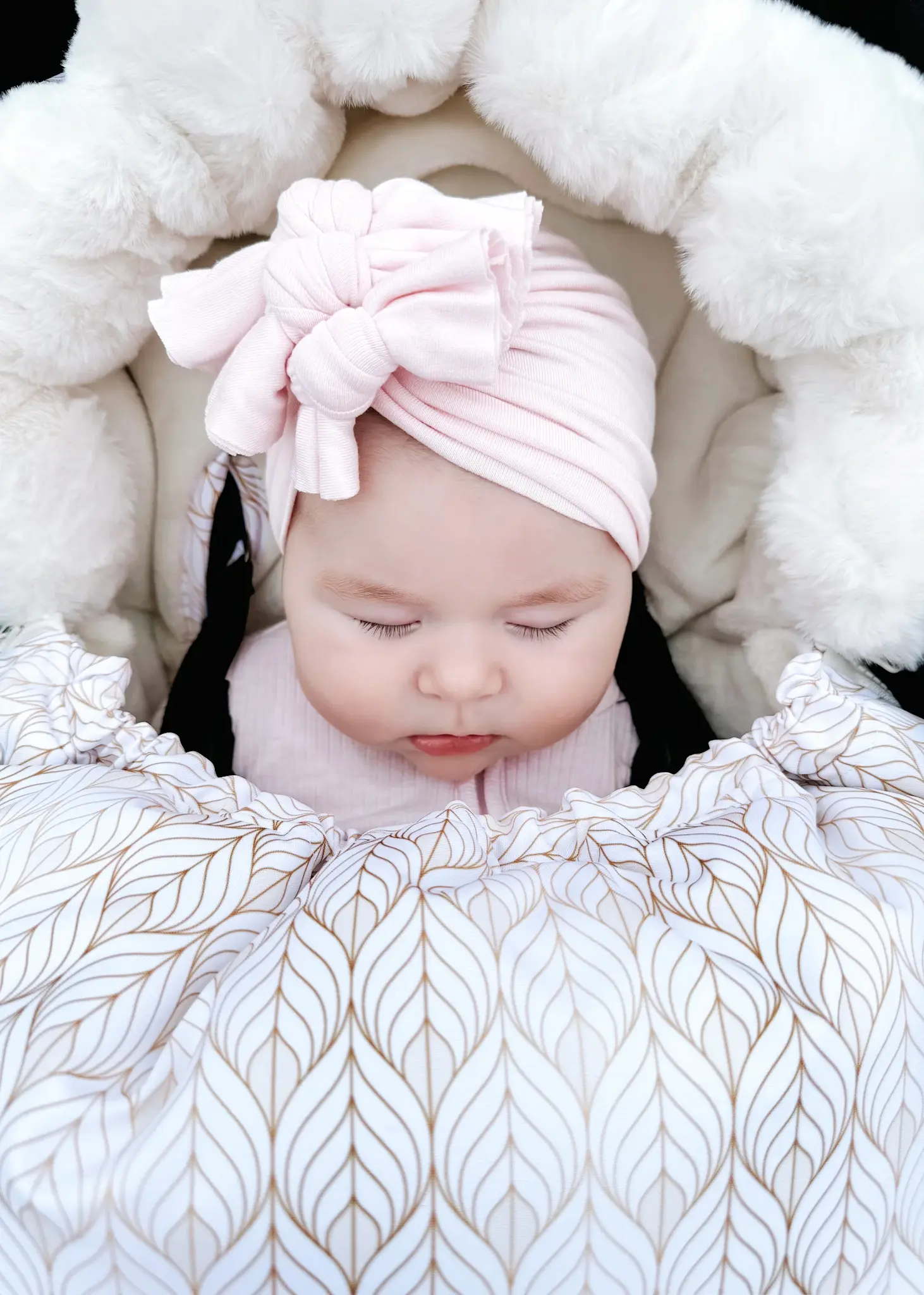 Baby Luno Baby Luno Nordic Footmuff Pram Liner -White Gold