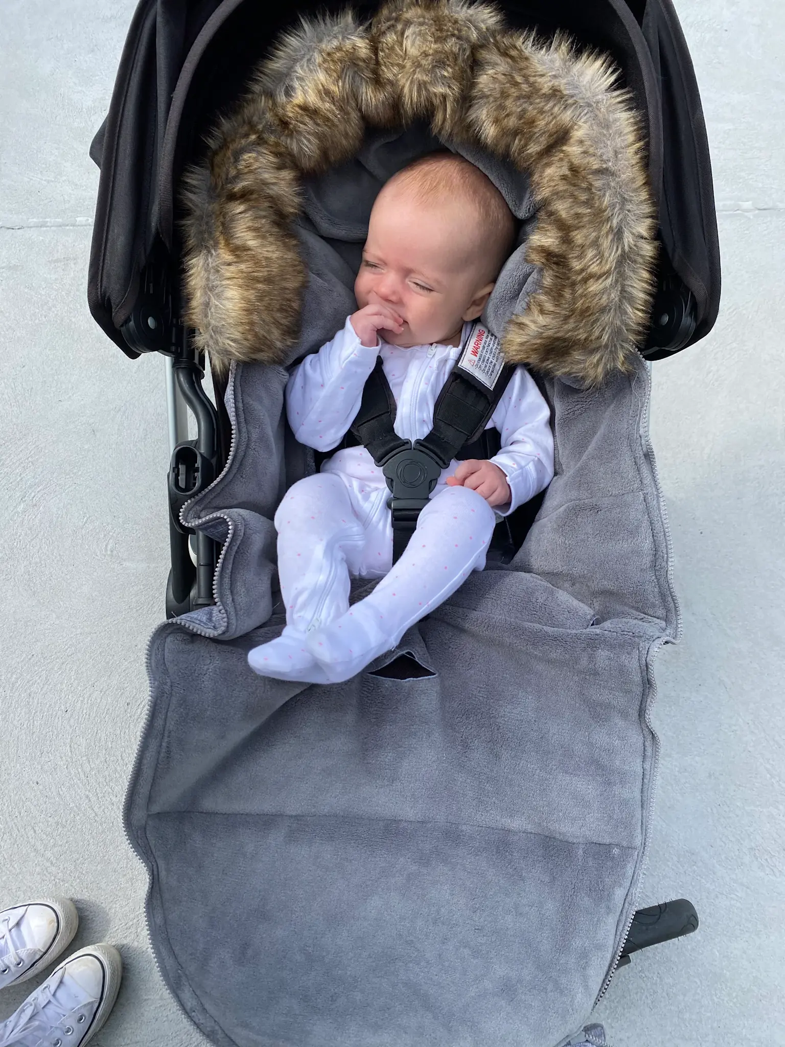 Baby Luno Baby Luno Nordic Footmuff Pram Liner - Chic Grey