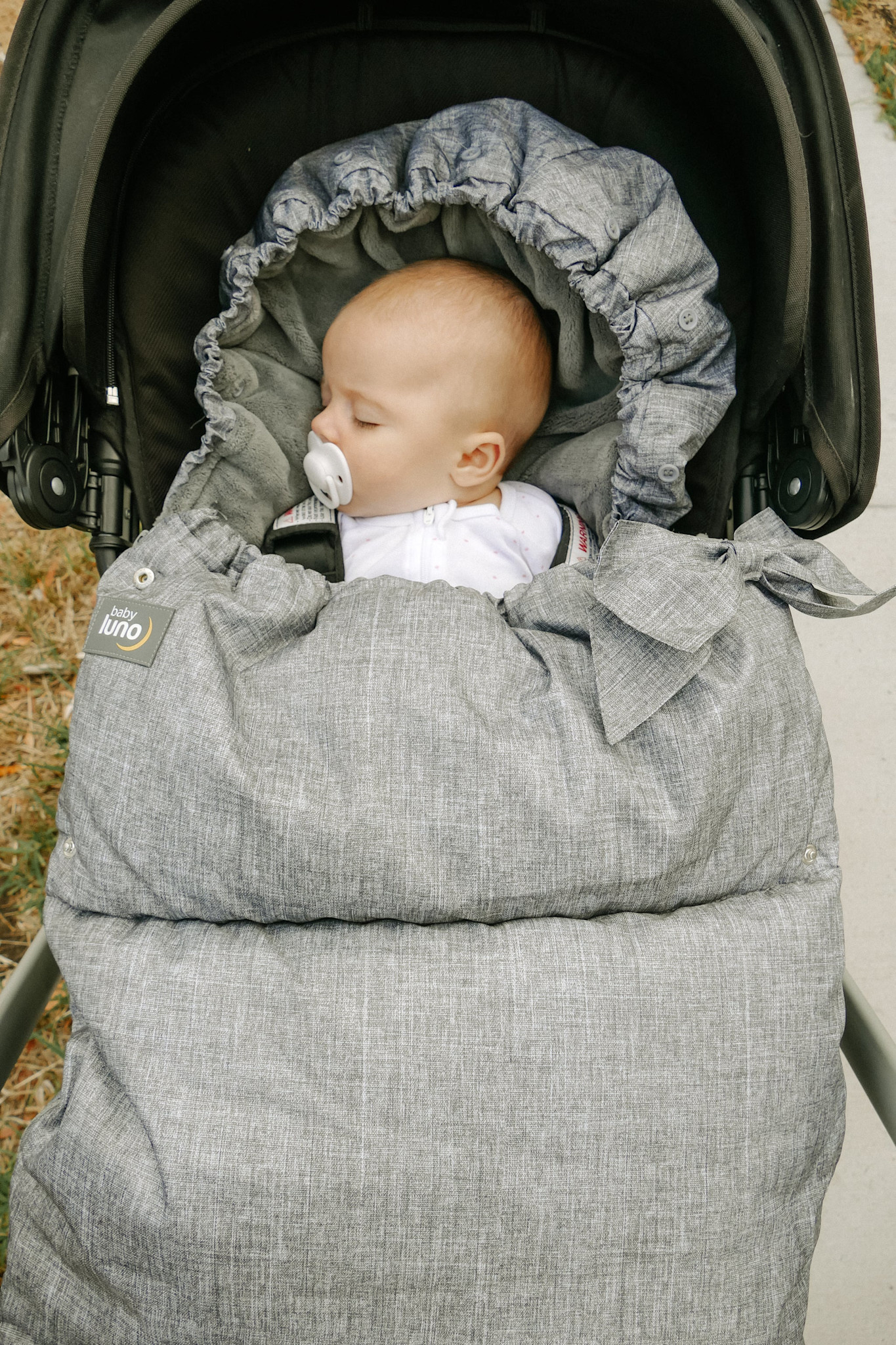 Baby Luno Baby Luno Nordic Footmuff Pram Liner - Chic Grey