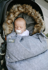 Baby Luno Baby Luno Nordic Footmuff Pram Liner - Chic Grey