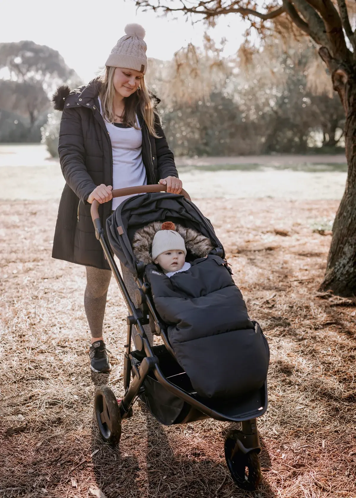 Baby Luno Baby Luno Nordic Footmuff Pram Liner - Classic Black
