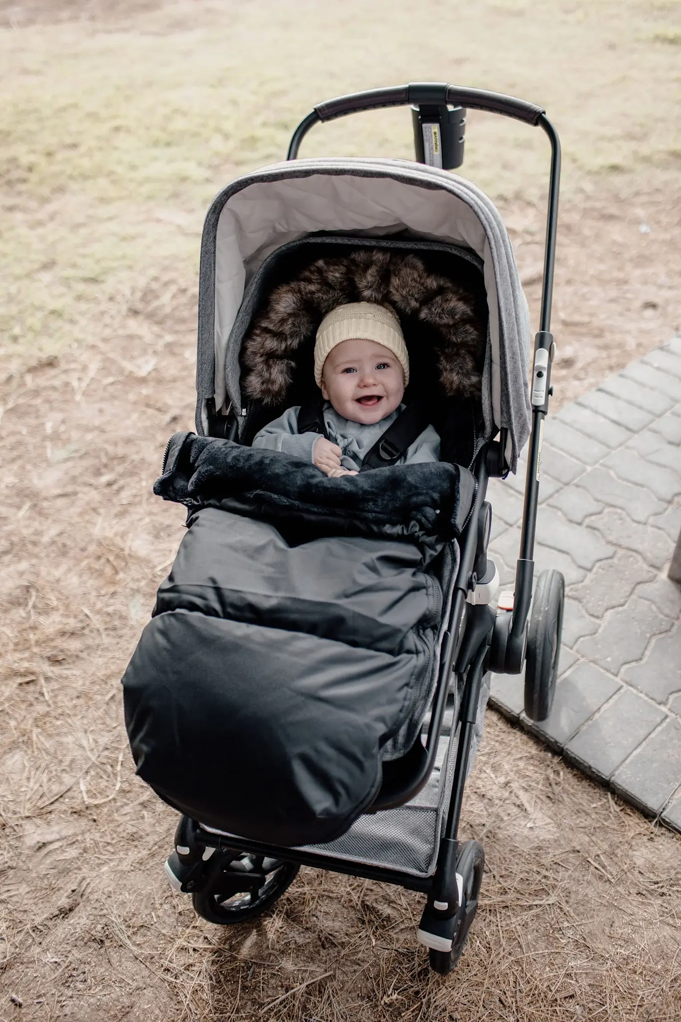 Baby Luno Baby Luno Nordic Footmuff Pram Liner - Classic Black