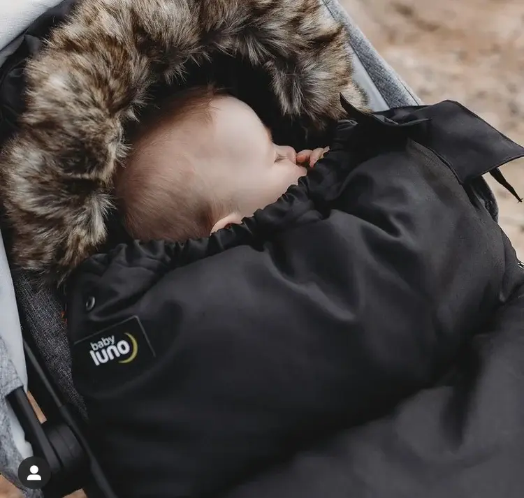 Baby Luno Baby Luno Nordic Footmuff Pram Liner - Classic Black