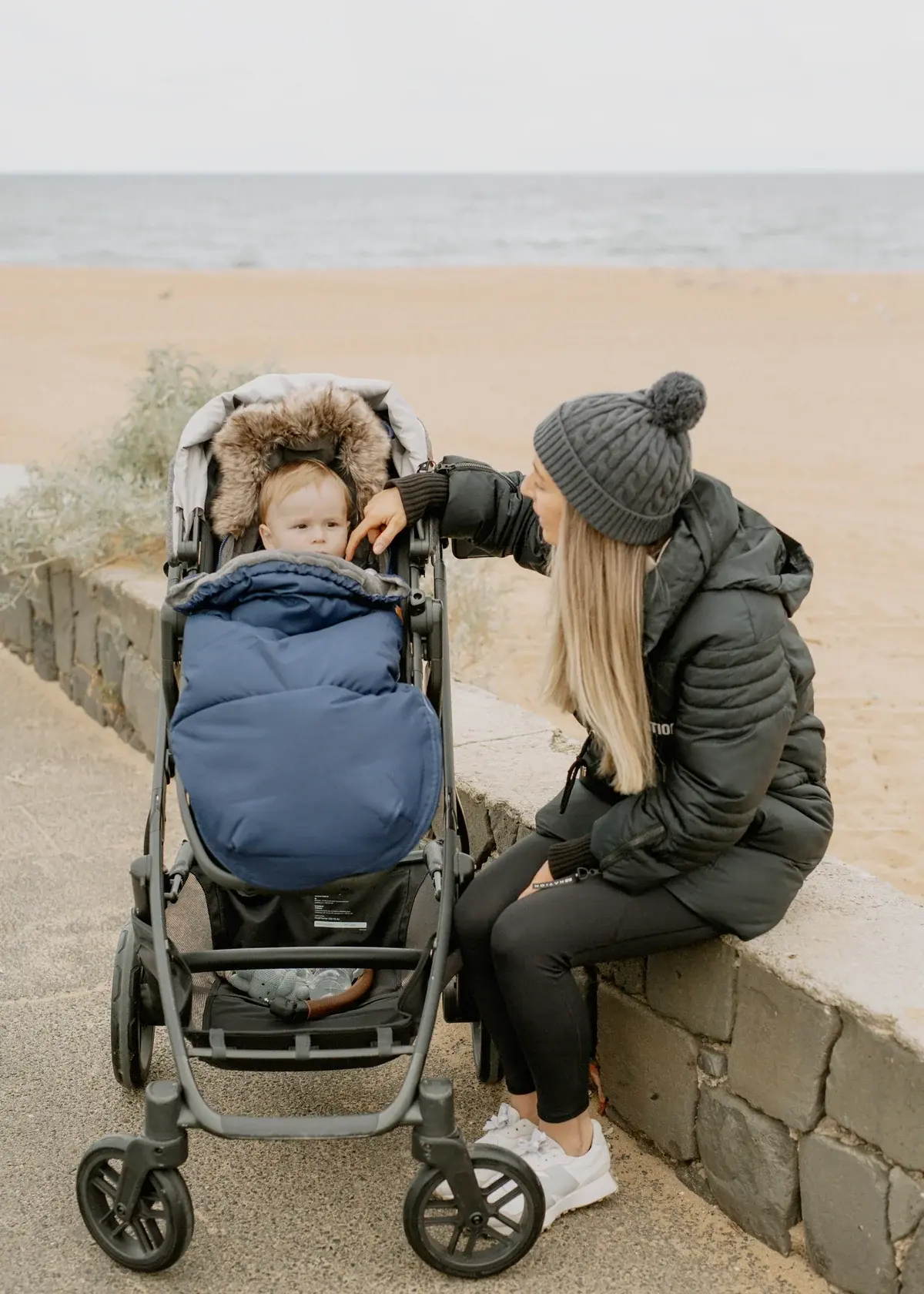 Baby Luno Baby Luno Nordic Footmuff Pram Liner - Deep Blue