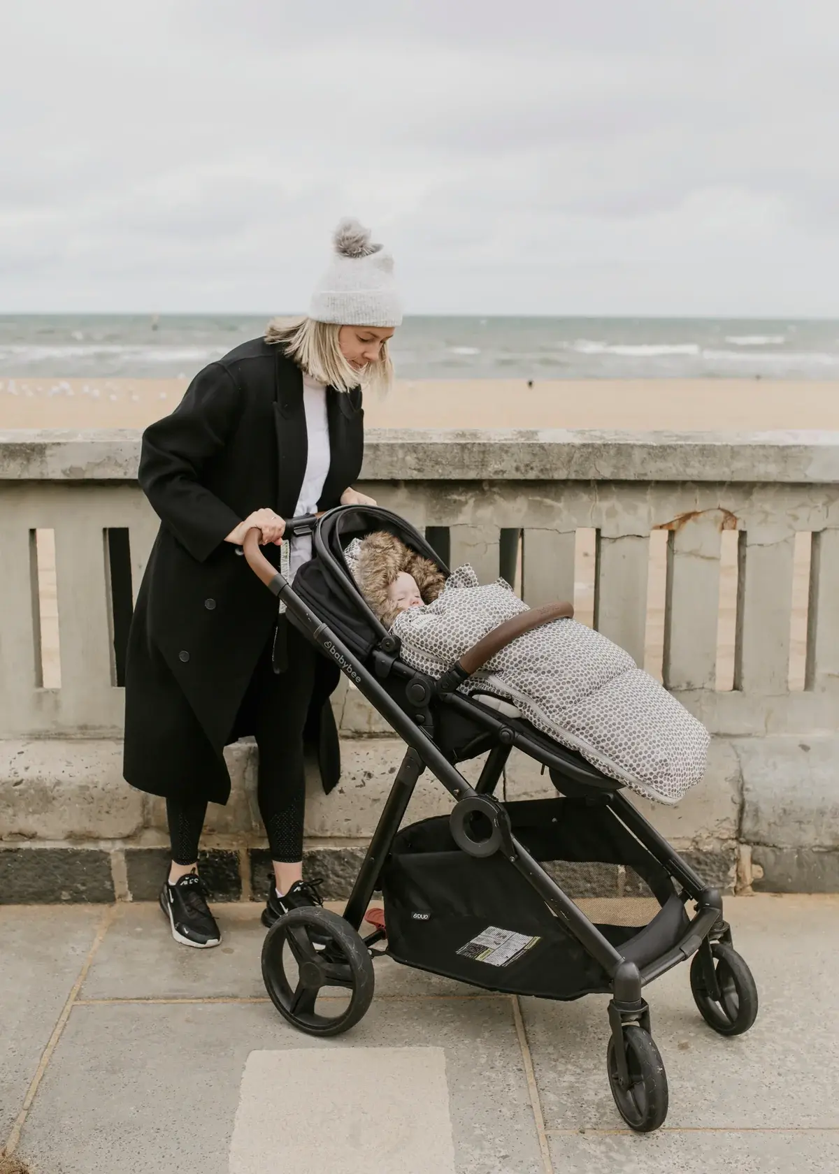 Baby Luno Baby Luno Nordic Footmuff Pram Liner - Raindrops