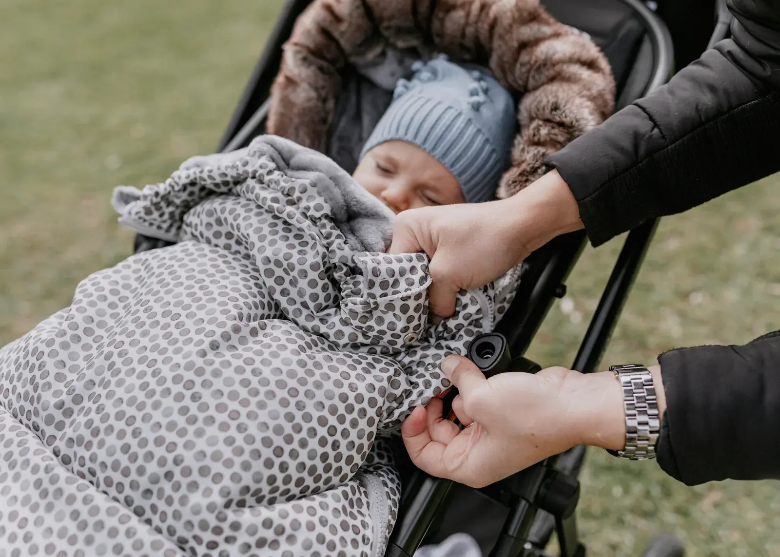 Baby Luno Baby Luno Nordic Footmuff Pram Liner - Raindrops