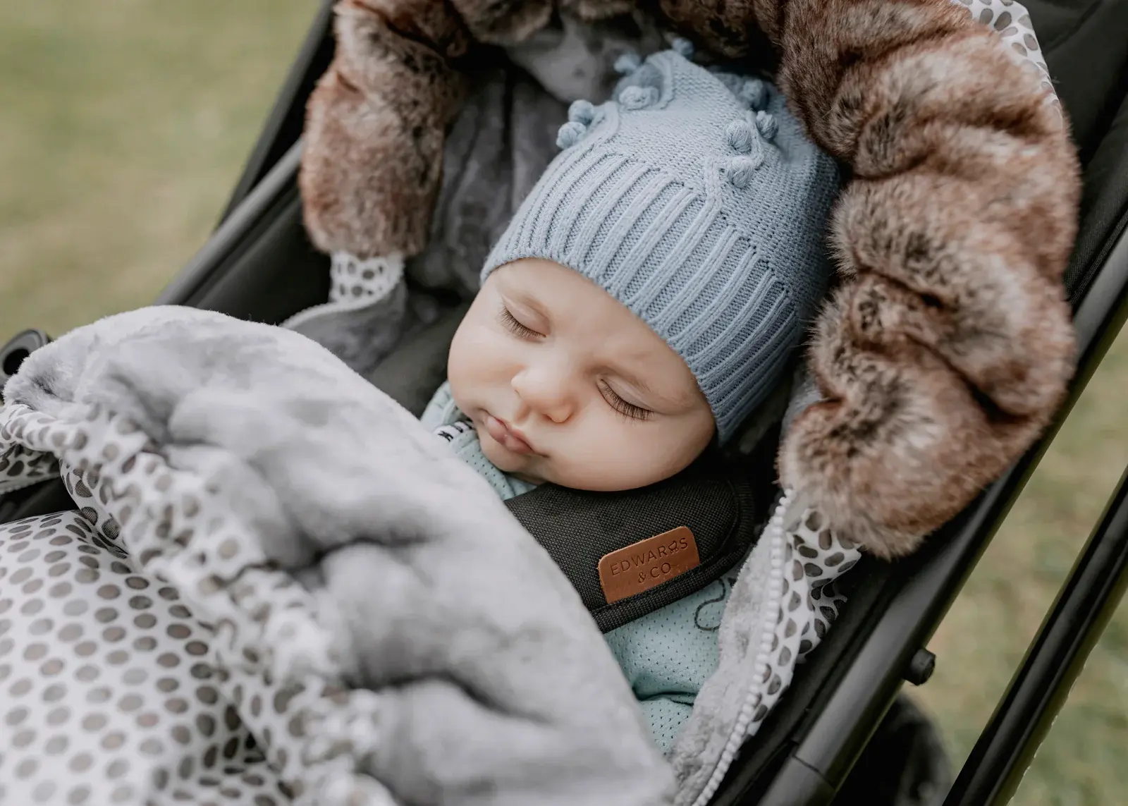 Baby Luno Baby Luno Nordic Footmuff Pram Liner - Raindrops