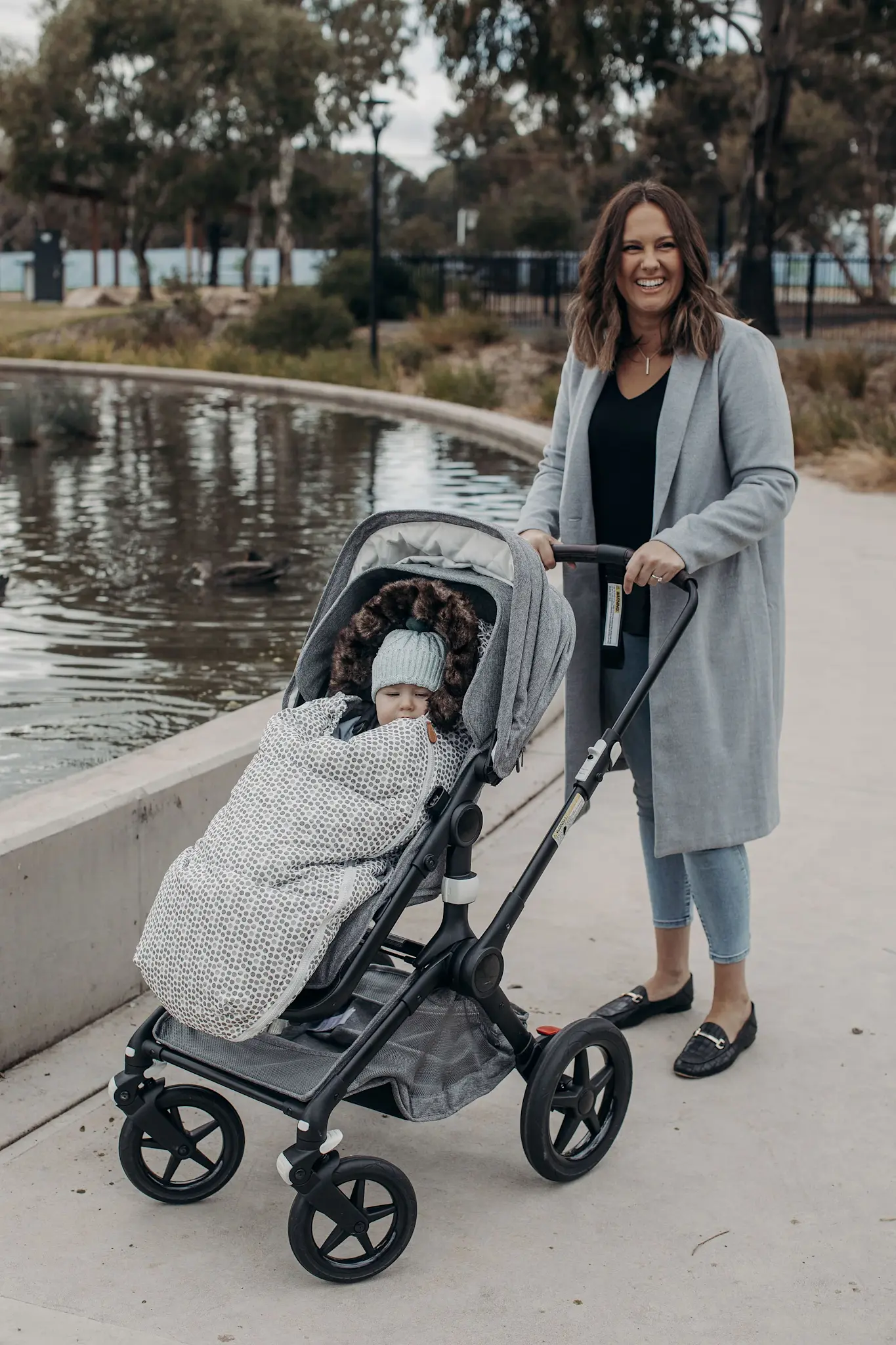 Baby Luno Baby Luno Nordic Footmuff Pram Liner - Raindrops