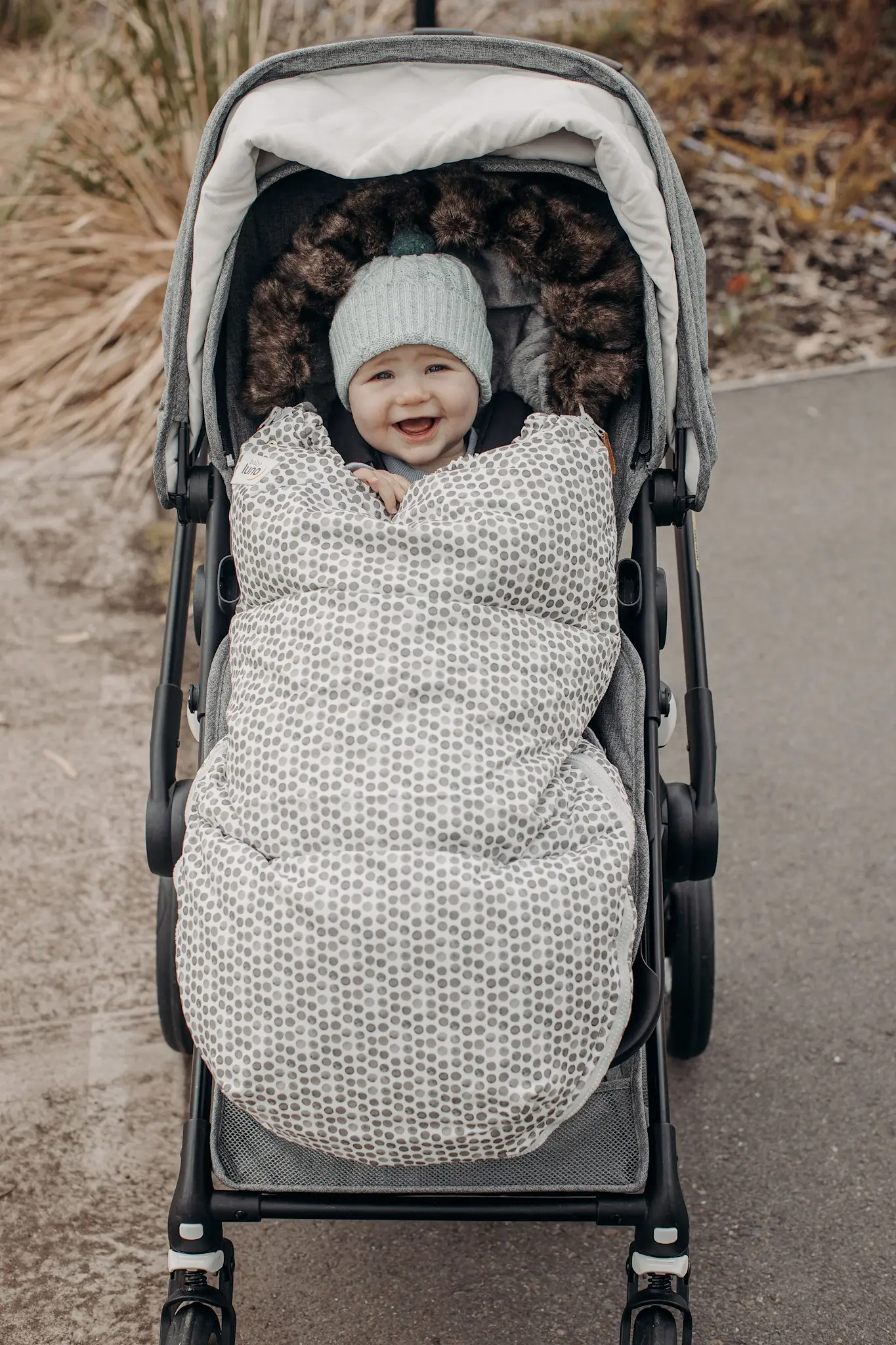 Baby Luno Baby Luno Nordic Footmuff Pram Liner - Raindrops