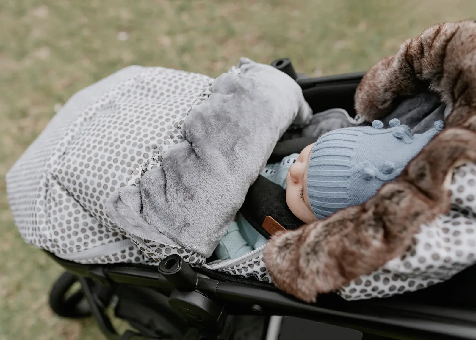 Baby Luno Baby Luno Nordic Footmuff Pram Liner - Raindrops