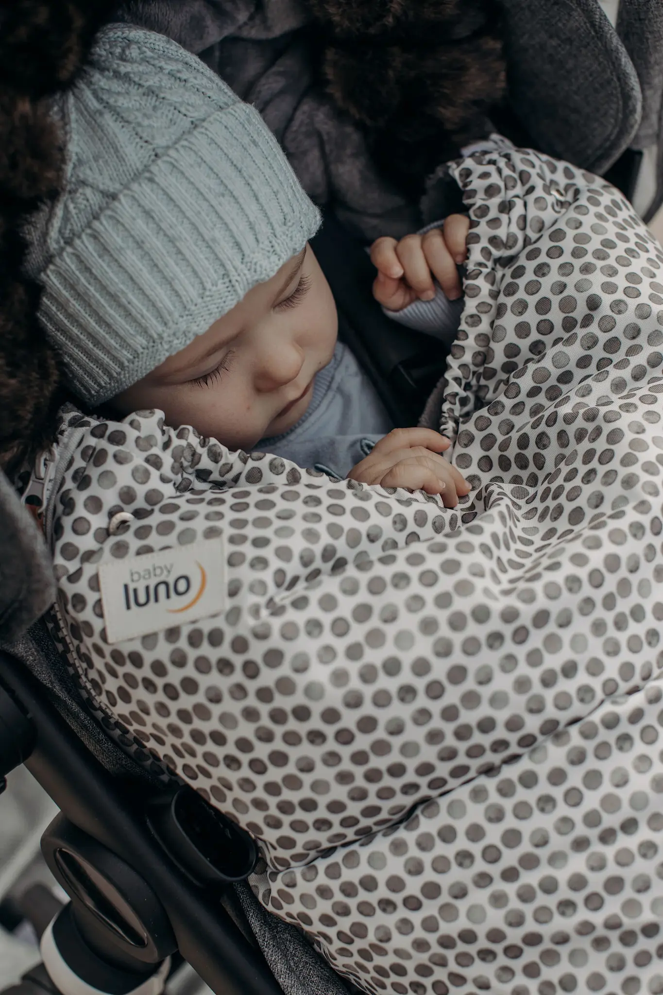 Baby Luno Baby Luno Nordic Footmuff Pram Liner - Raindrops