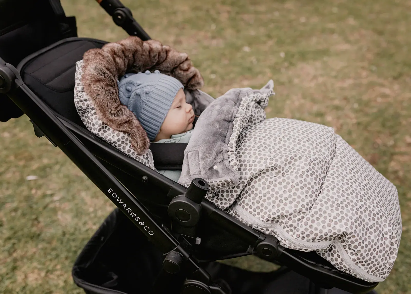 Baby Luno Baby Luno Nordic Footmuff Pram Liner - Raindrops