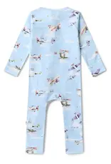 Snuggle Hunny Kids Snuggle Hunny Taking Flight Organic Snugglesuit Convertible Romper