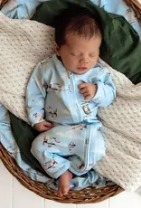 Snuggle Hunny Kids Snuggle Hunny Taking Flight Organic Snugglesuit Convertible Romper