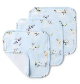 Snuggle Hunny Kids Snuggle Hunny Taking Flight Organic Wash Cloths - 3 Pack