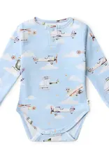 Snuggle Hunny Kids Snuggle Hunny Taking Flight Long Sleeve Organic Bodysuit