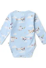 Snuggle Hunny Kids Snuggle Hunny Taking Flight Long Sleeve Organic Bodysuit