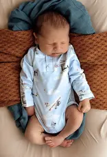 Snuggle Hunny Kids Snuggle Hunny Taking Flight Long Sleeve Organic Bodysuit