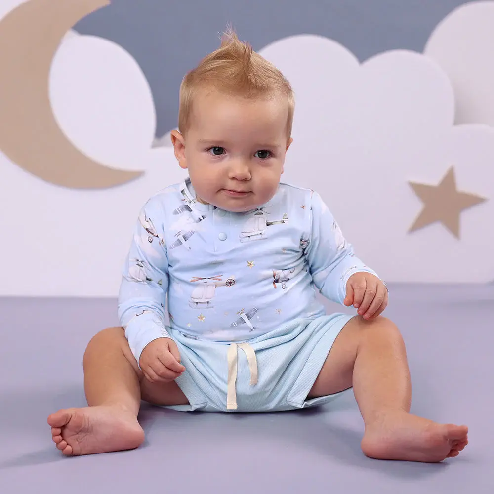 Snuggle Hunny Kids Snuggle Hunny Taking Flight Long Sleeve Organic Bodysuit