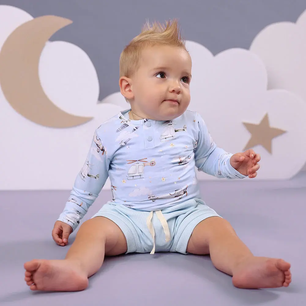 Snuggle Hunny Kids Snuggle Hunny Taking Flight Long Sleeve Organic Bodysuit