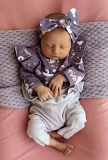 Snuggle Hunny Kids Snuggle Hunny Midnight Swan Long Sleeve Organic Bodysuit with Frill
