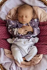 Snuggle Hunny Kids Snuggle Hunny Midnight Swan Long Sleeve Organic Bodysuit with Frill
