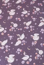 Snuggle Hunny Kids Snuggle Hunny Midnight Swan Organic Fitted Cot Sheet