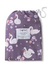 Snuggle Hunny Kids Snuggle Hunny Midnight Swan Organic Fitted Cot Sheet
