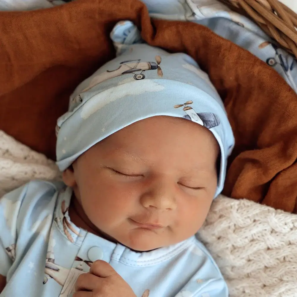 Snuggle Hunny Kids Snuggle Hunny Taking Flight Organic Knotted Beanie