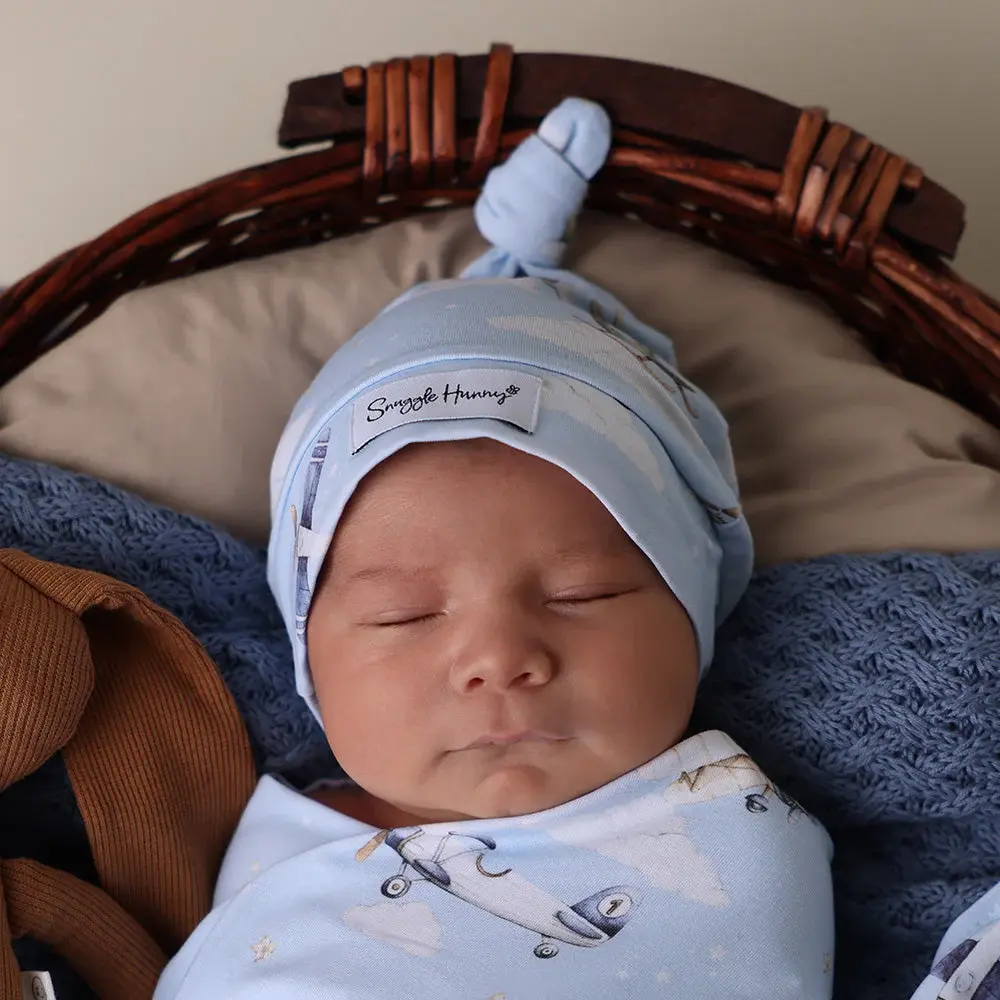 Snuggle Hunny Kids Snuggle Hunny Taking Flight Organic Knotted Beanie