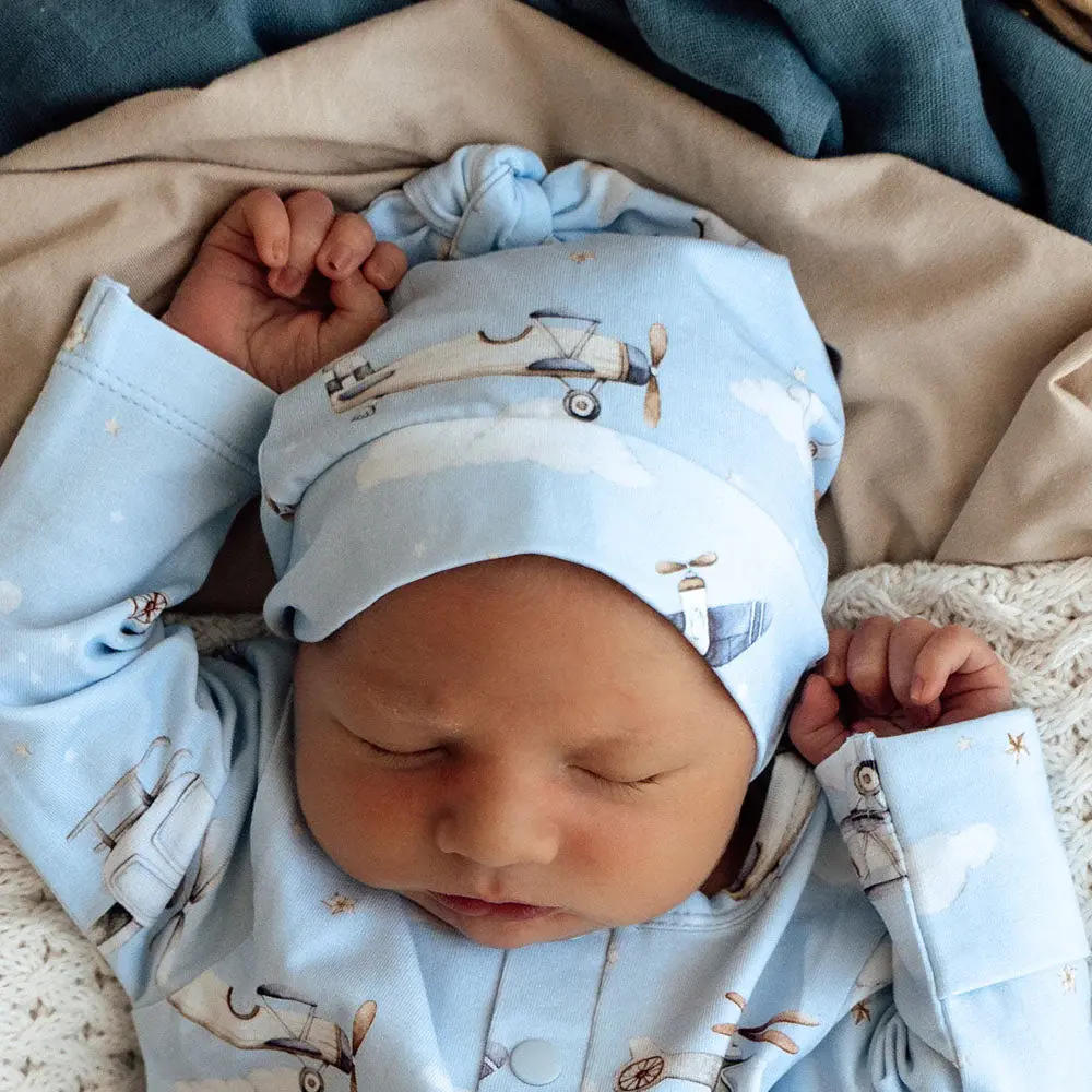 Snuggle Hunny Kids Snuggle Hunny Taking Flight Organic Knotted Beanie