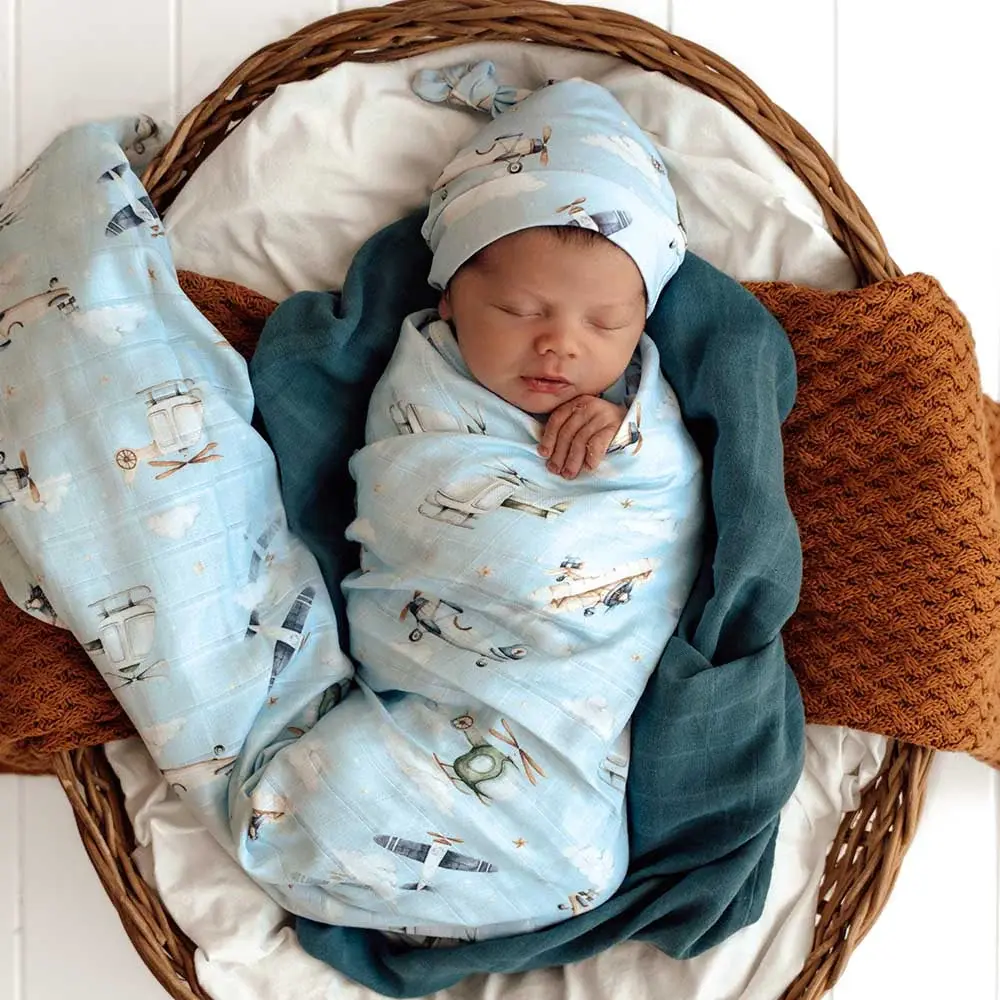 Snuggle Hunny Kids Snuggle Hunny Taking Flight Organic Muslin Wrap