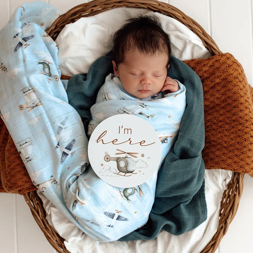 Snuggle Hunny Kids Snuggle Hunny Taking Flight Organic Muslin Wrap