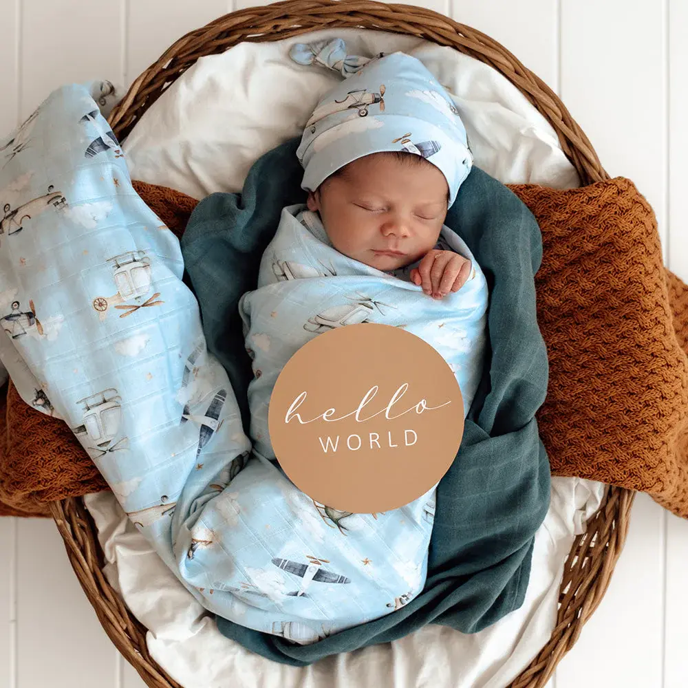 Snuggle Hunny Kids Snuggle Hunny Taking Flight Organic Muslin Wrap