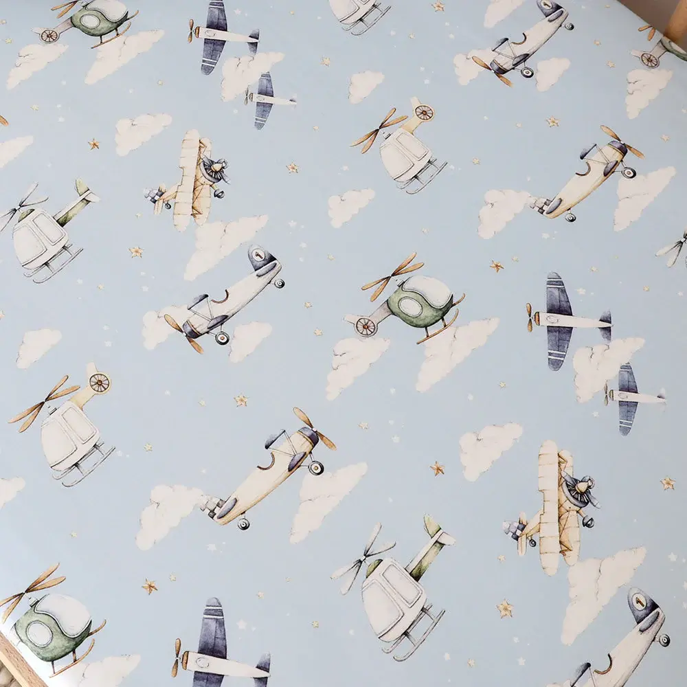 Snuggle Hunny Kids Snuggle Hunny Taking Flight Organic Fitted Cot Sheet