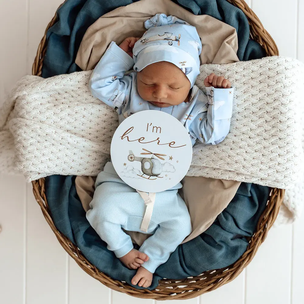 Snuggle Hunny Kids Snuggle Hunny Taking Flight & Pebble Reversible Milestone Cards