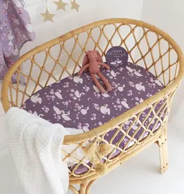 Snuggle Hunny Kids Snuggle Hunny Midnight Swan Organic Bassinet Sheet / Change Pad Cover