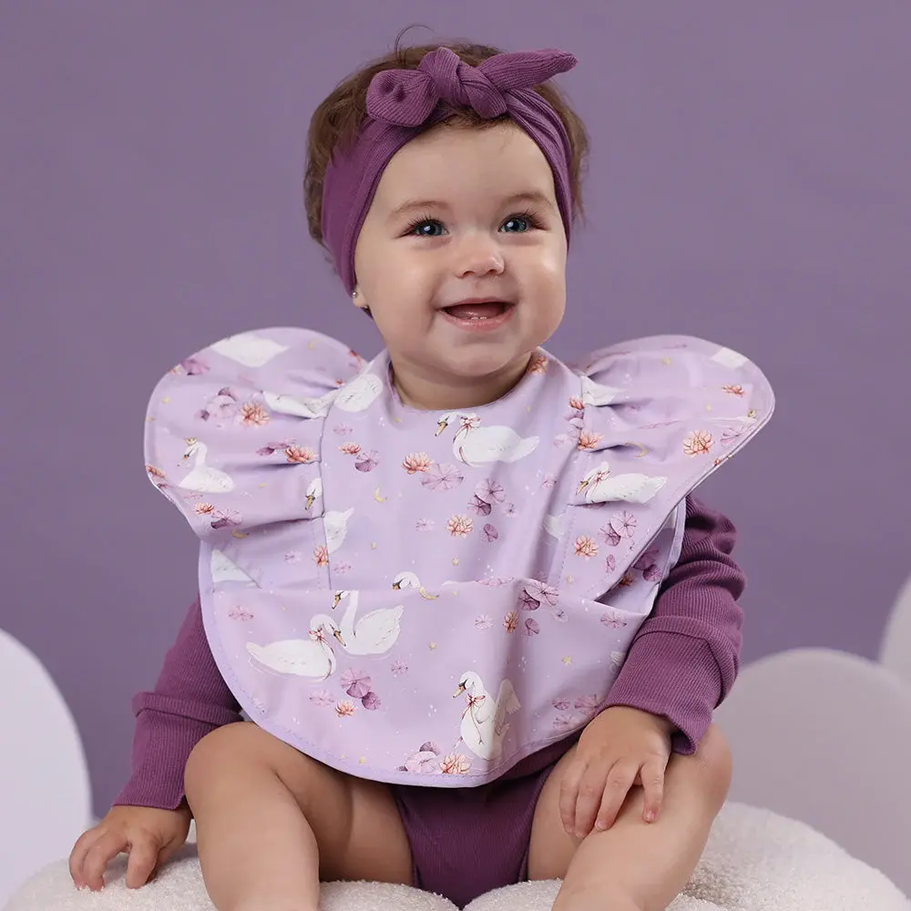 Snuggle Hunny Kids Snuggle Hunny Swan Lake Frill Snuggle Bib