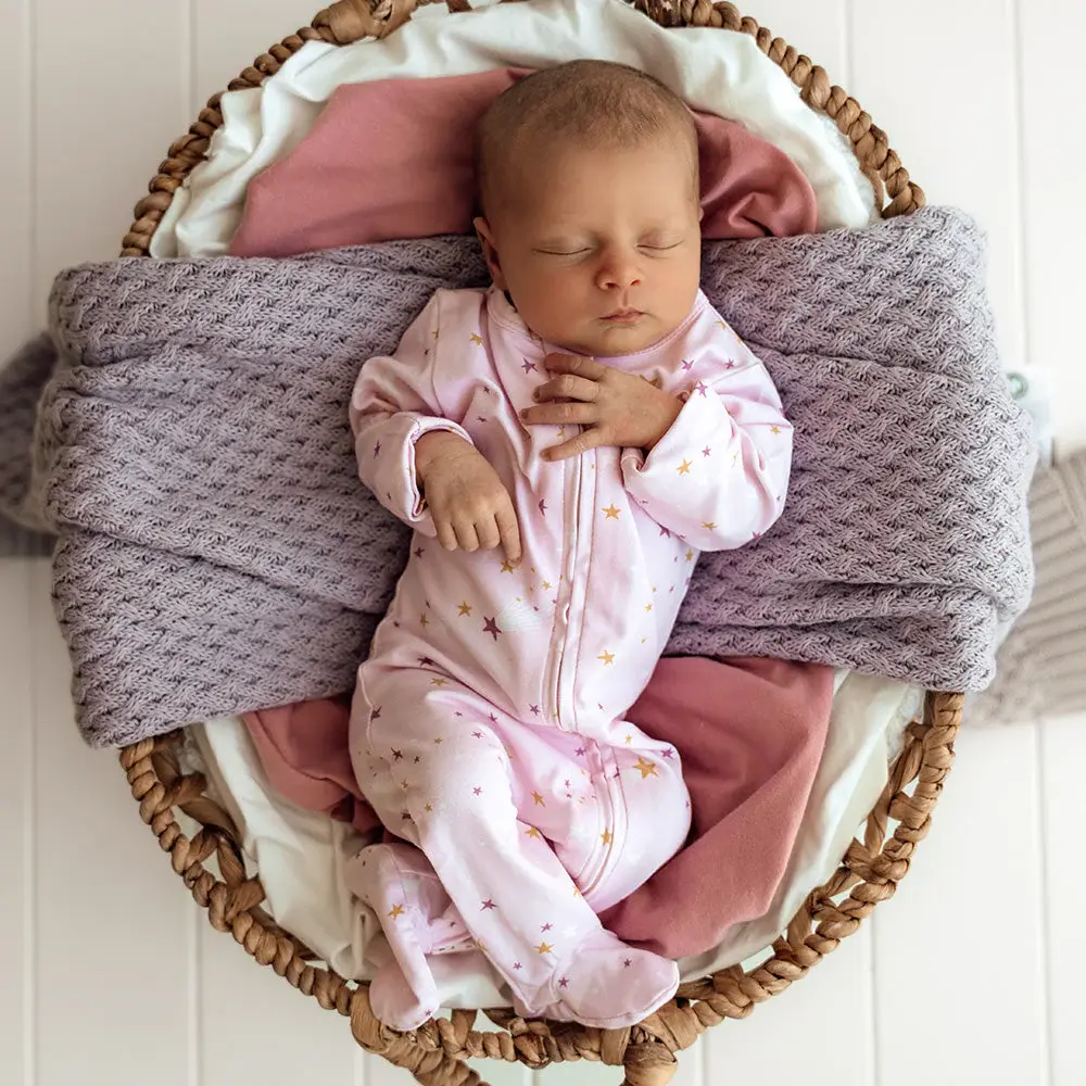 Snuggle Hunny Kids Snuggle Hunny Twinkle Organic Snuggle Sleepsuit Zip Footie