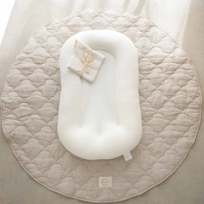 Linen Label Linen Label Baby Lounger Nest + Snow White Linen Cover | White
