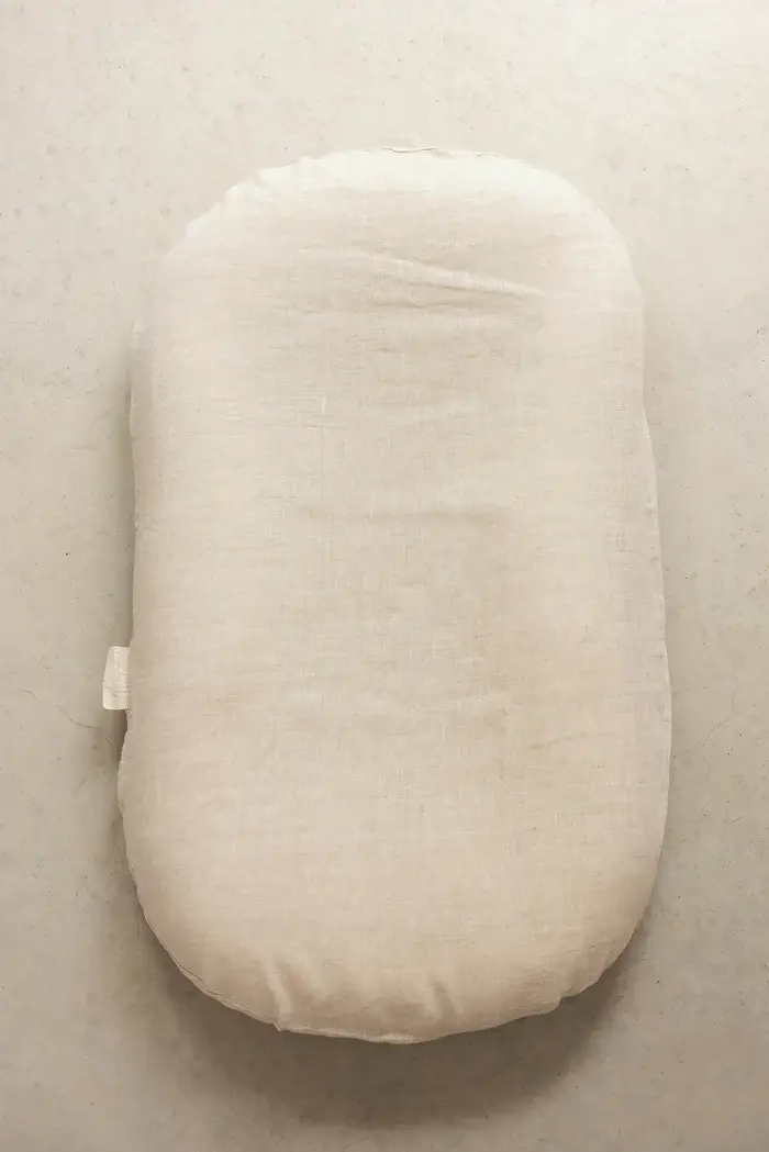Linen Label Linen Label Baby Lounger Nest + Natural Linen Cover | Beige