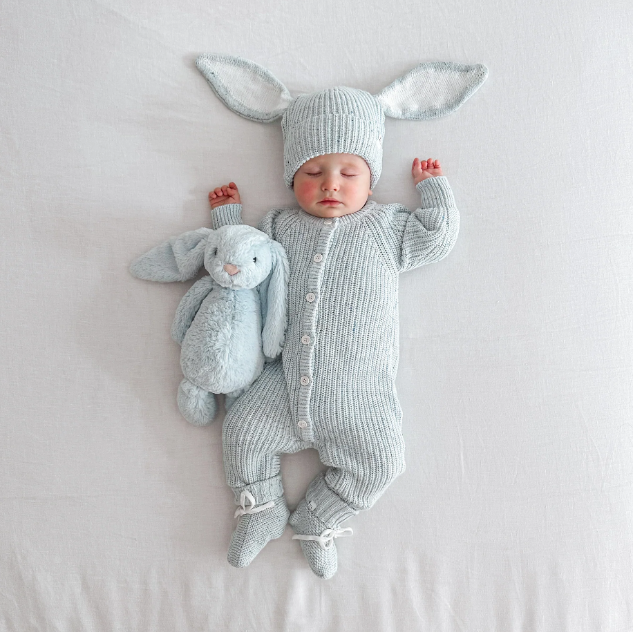 Ziggy Lou Ziggy Lou Classic Knit Romper Aero Fleck