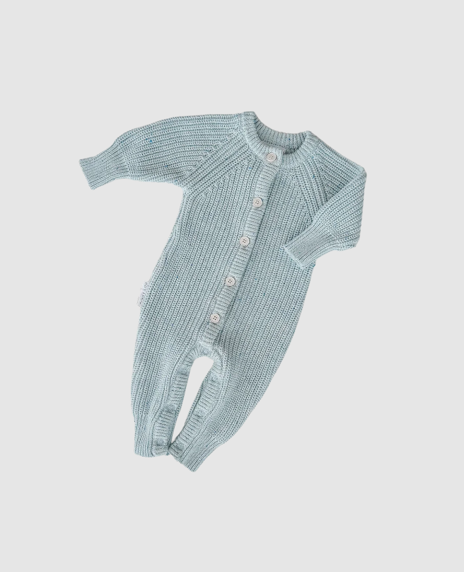 Ziggy Lou Ziggy Lou Classic Knit Romper Aero Fleck