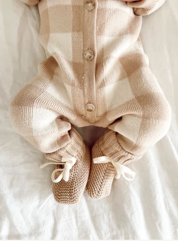 Ziggy Lou Ziggy Lou Booties Gingham (Caramel)