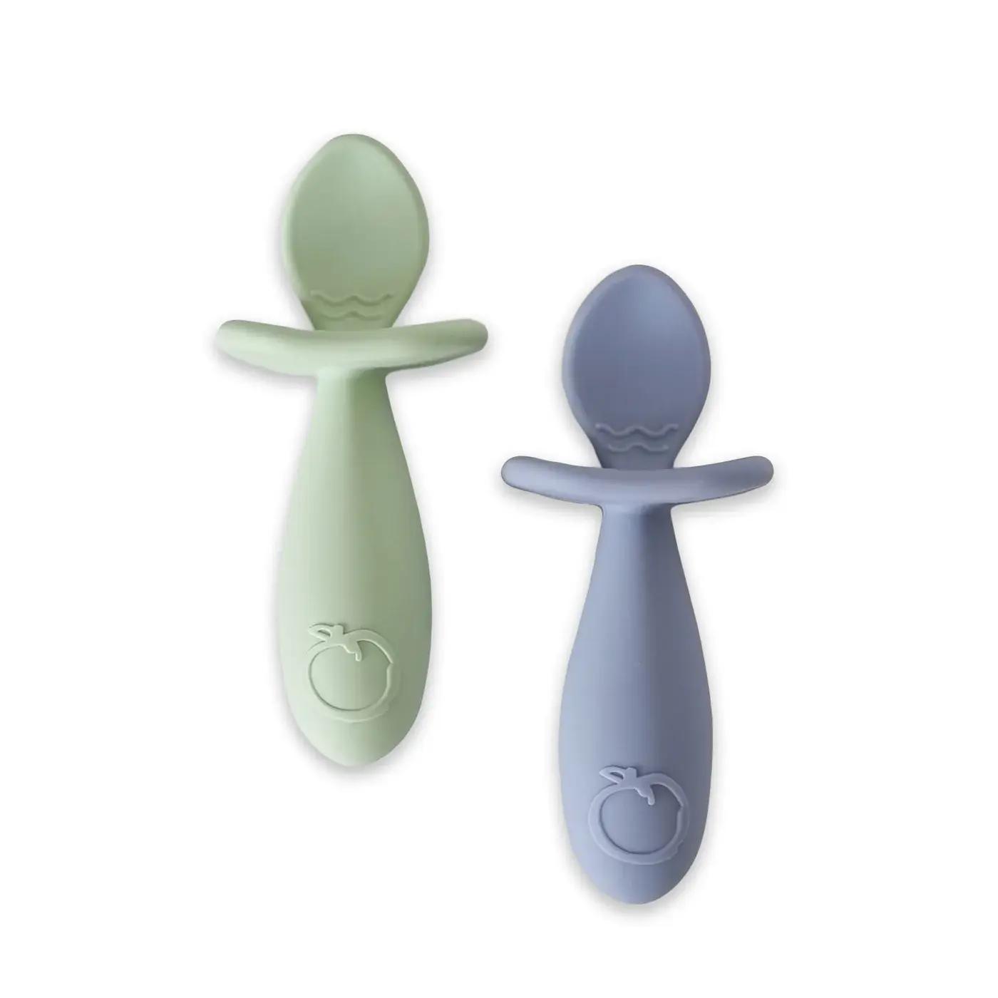 Plum Plum Silicone 2PK Easy Grip Spoon Set