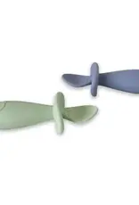 Plum Plum Silicone 2PK Easy Grip Spoon Set