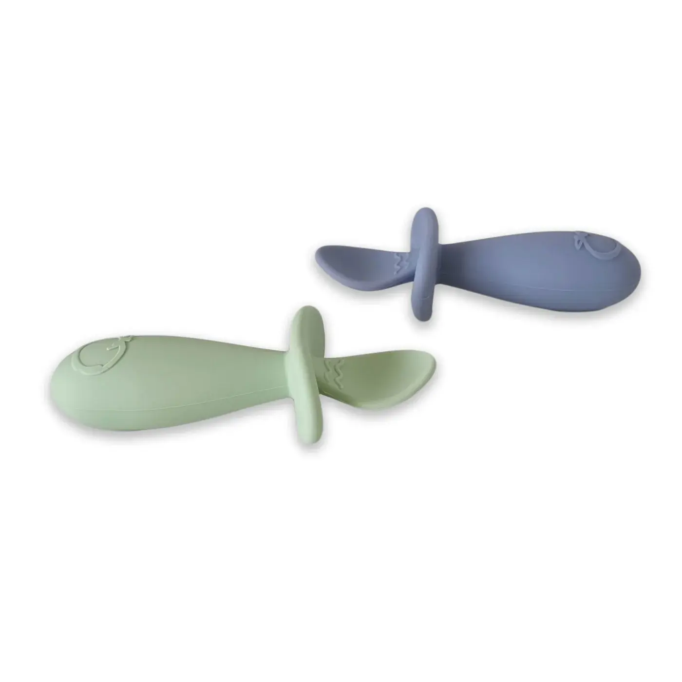 Plum Plum Silicone 2PK Easy Grip Spoon Set