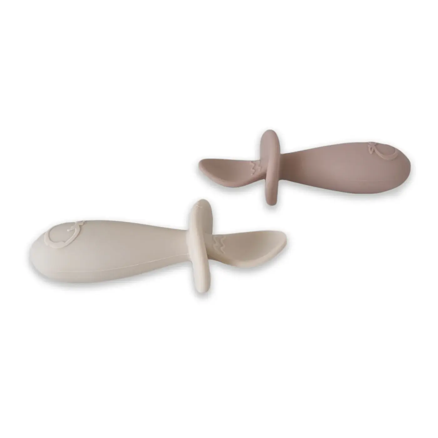 Plum Plum Silicone 2PK Easy Grip Spoon Set