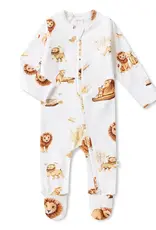 Snuggle Hunny Kids Snuggle Hunny Lion Organic Snuggle Sleepsuit Zip Footie